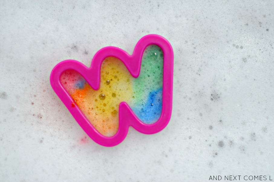 Alphabet Soap Foam Painting Activity for Kids And Next Comes L