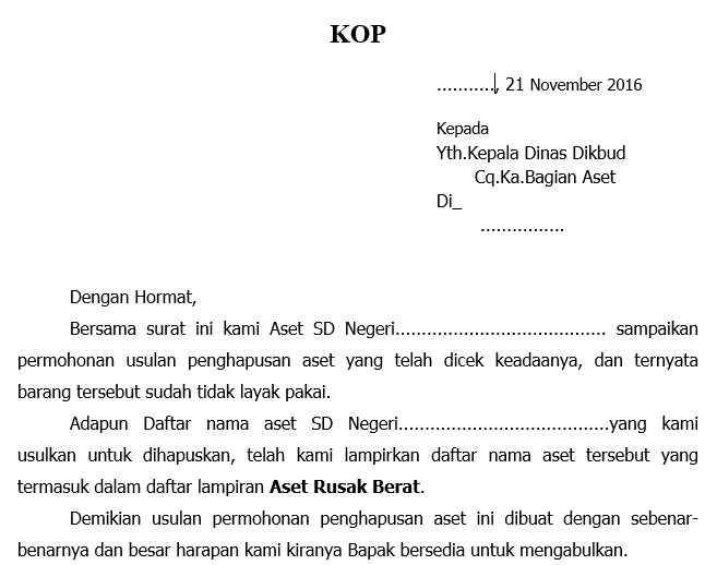 Contoh Berita Acara Pemusnahan Aset Invertaris Sekolah