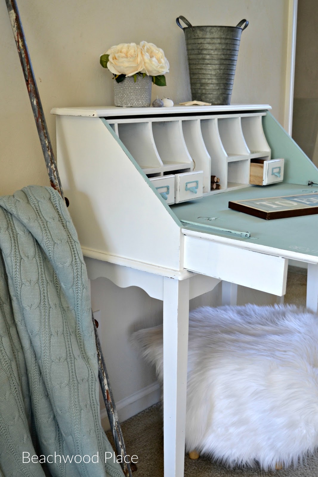 Beachwood Place Coastal Style Casual Desk Makeover