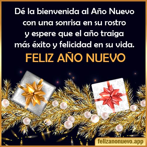 Felicidades les deseo Muy feliz año nuevo