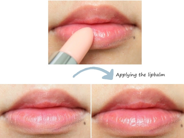 eSpoir Tint and Lip Balm Duo - Girlish Peach on lips