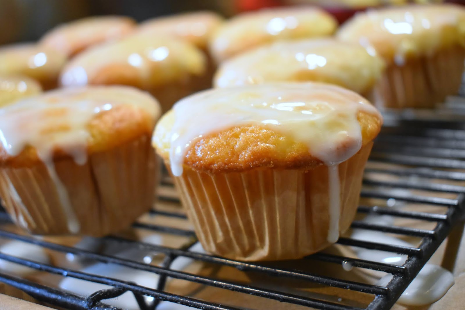 Sour Cream Lemon Muffins with a Rosemary Glaze MuffinMonday