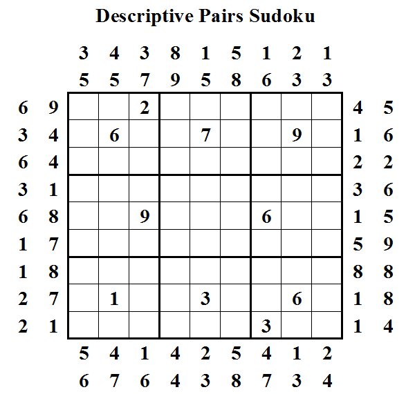 Descriptive Pairs Sudoku (Daily Sudoku League #8)