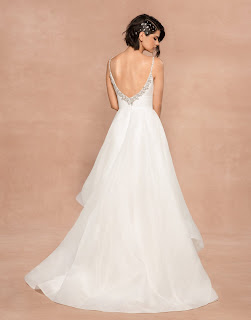 Blush by Hayley Paige Spaghetti Strap Organza Ball Gown Bridal Dress