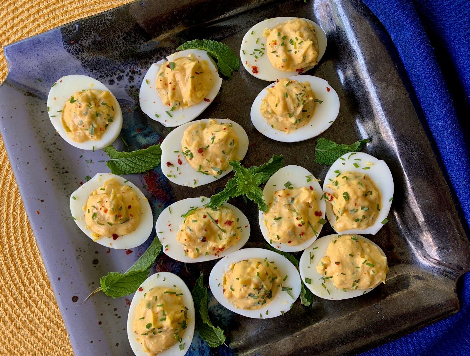 Tarragon Chili Deviled Eggs