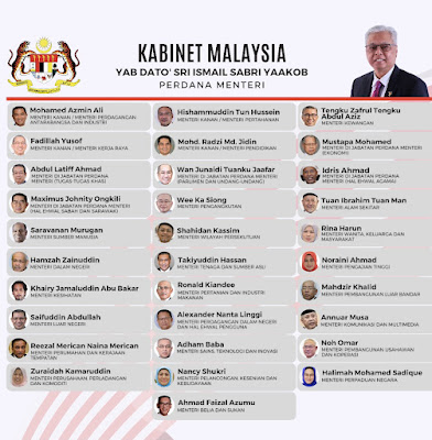 Menteri kabinet 2021 senarai Senarai Penuh