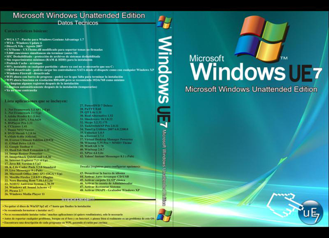 windows xp sp3 ue v7 -