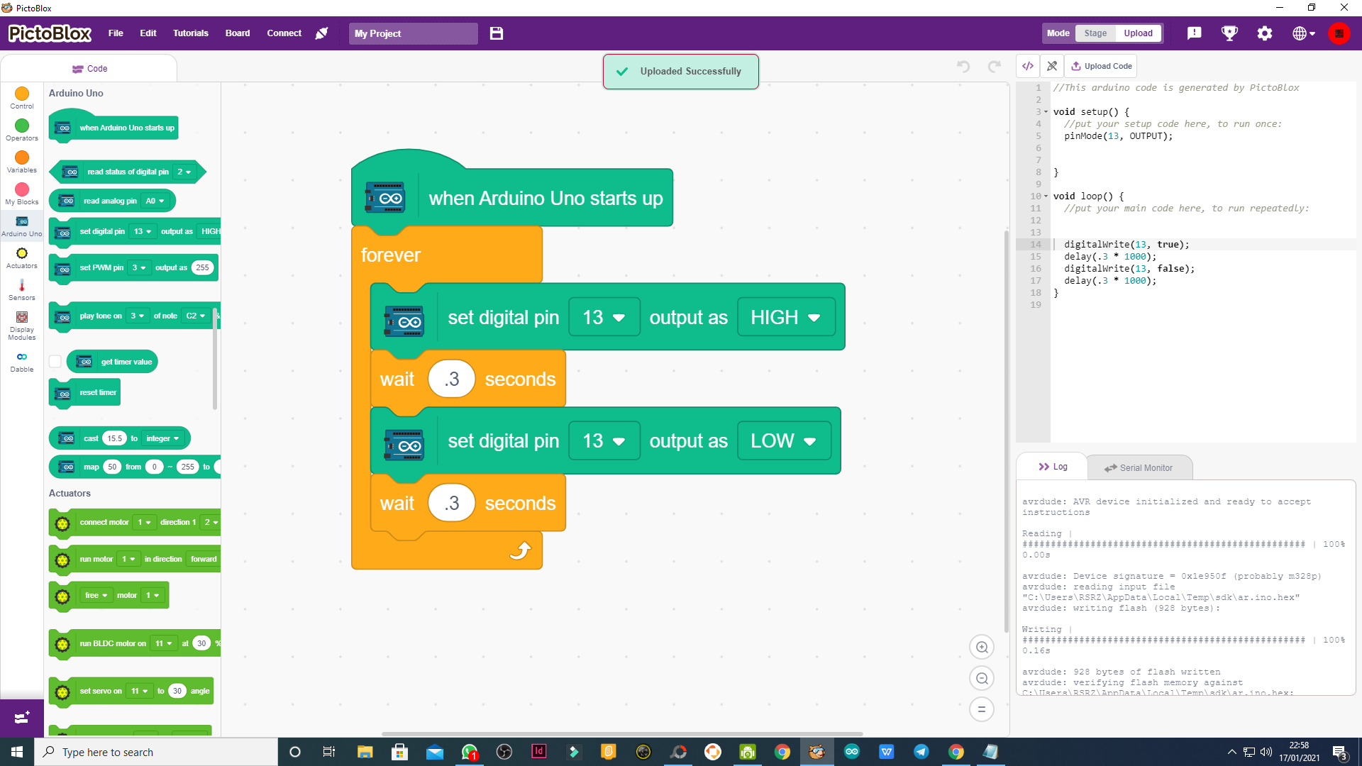 Studio RSRZ coding pictoblox arduino