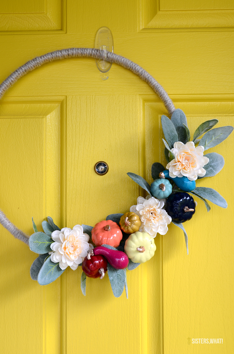 Modern Fall Pumpkin Wreath