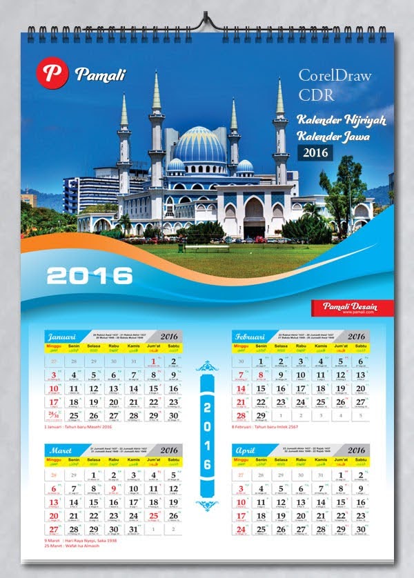Percetakan Buku: Download Desain Kalender Dinding 2016 ...