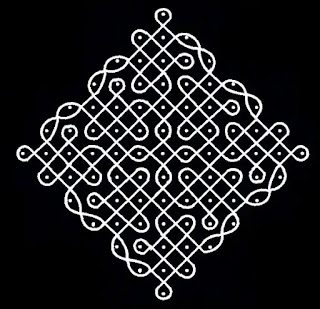Dot rangoli design 08 famous indian dot kolam