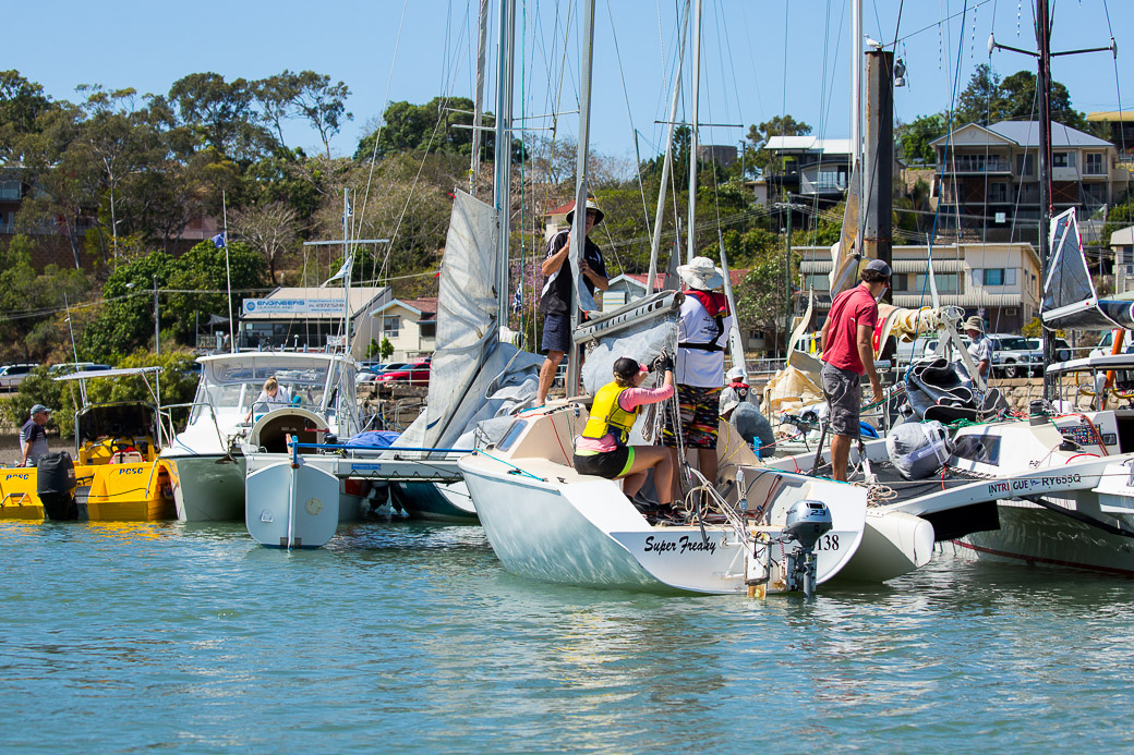 Sailing at the Port Curtis Sailing Club, Gladstone, Queensland