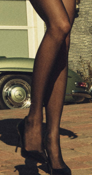 Celebrity Legs and Feet in Tights: Charlotte McKinney`s Legs and Feet