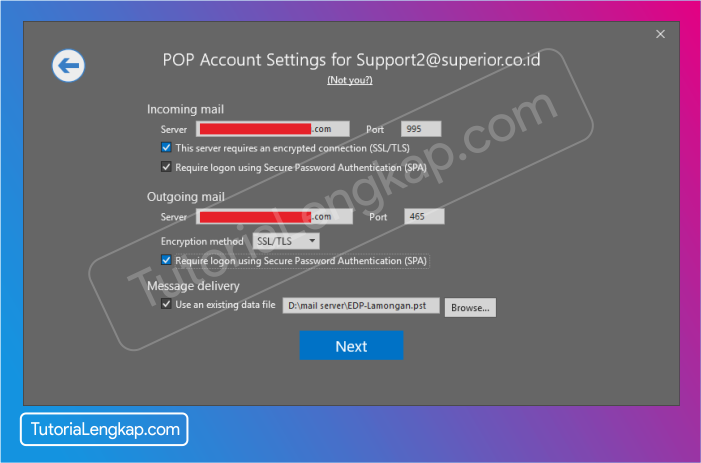 Tutorialengkap 4 Cara setting email pada Microsoft outlook 2019