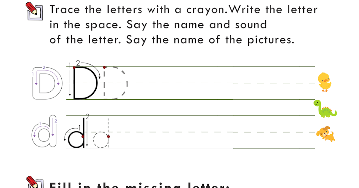 Activity Worksheet -2 Letter D