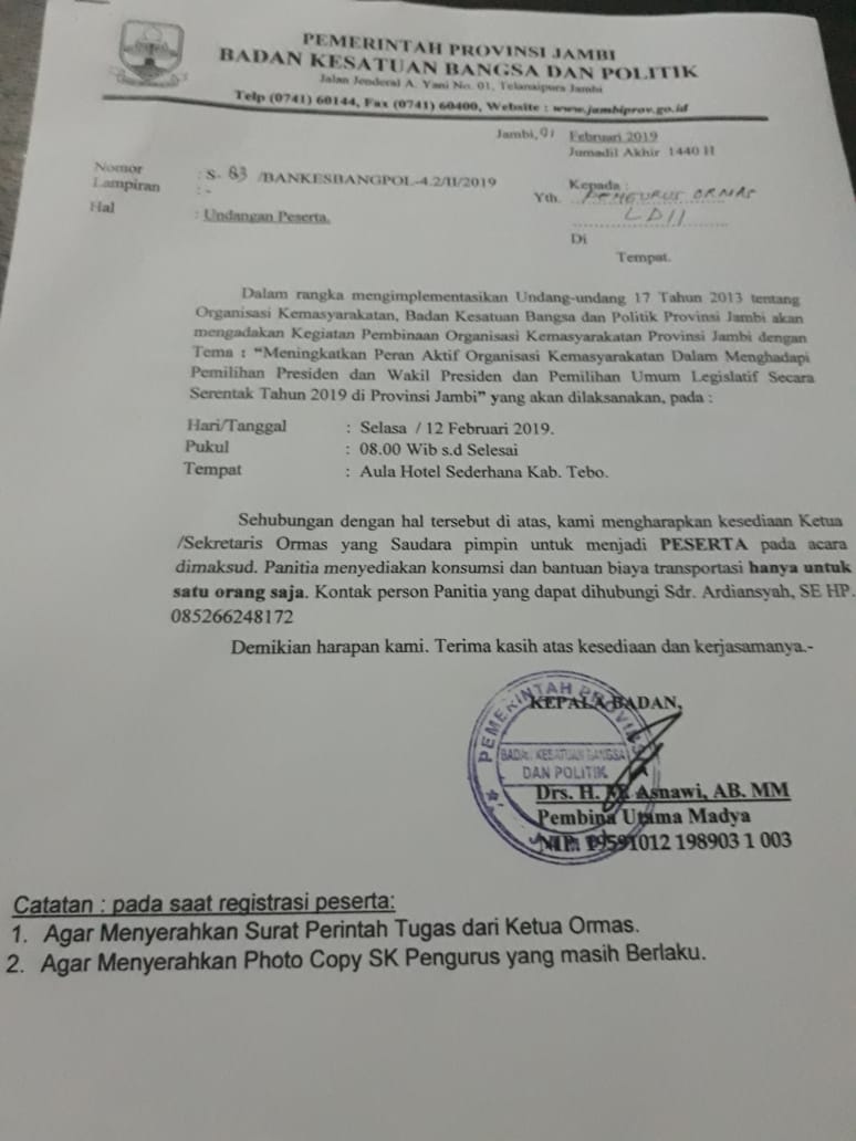 Dpd Ldii Tebo February 2019