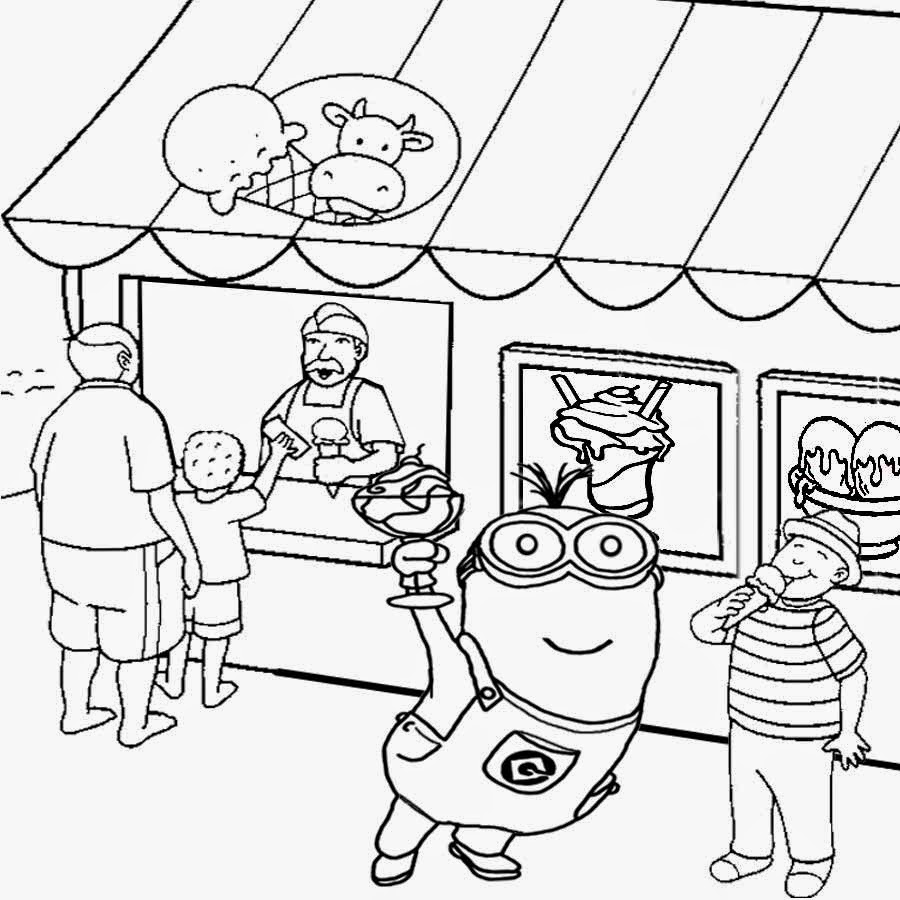 ice cream store coloring pages - photo #8