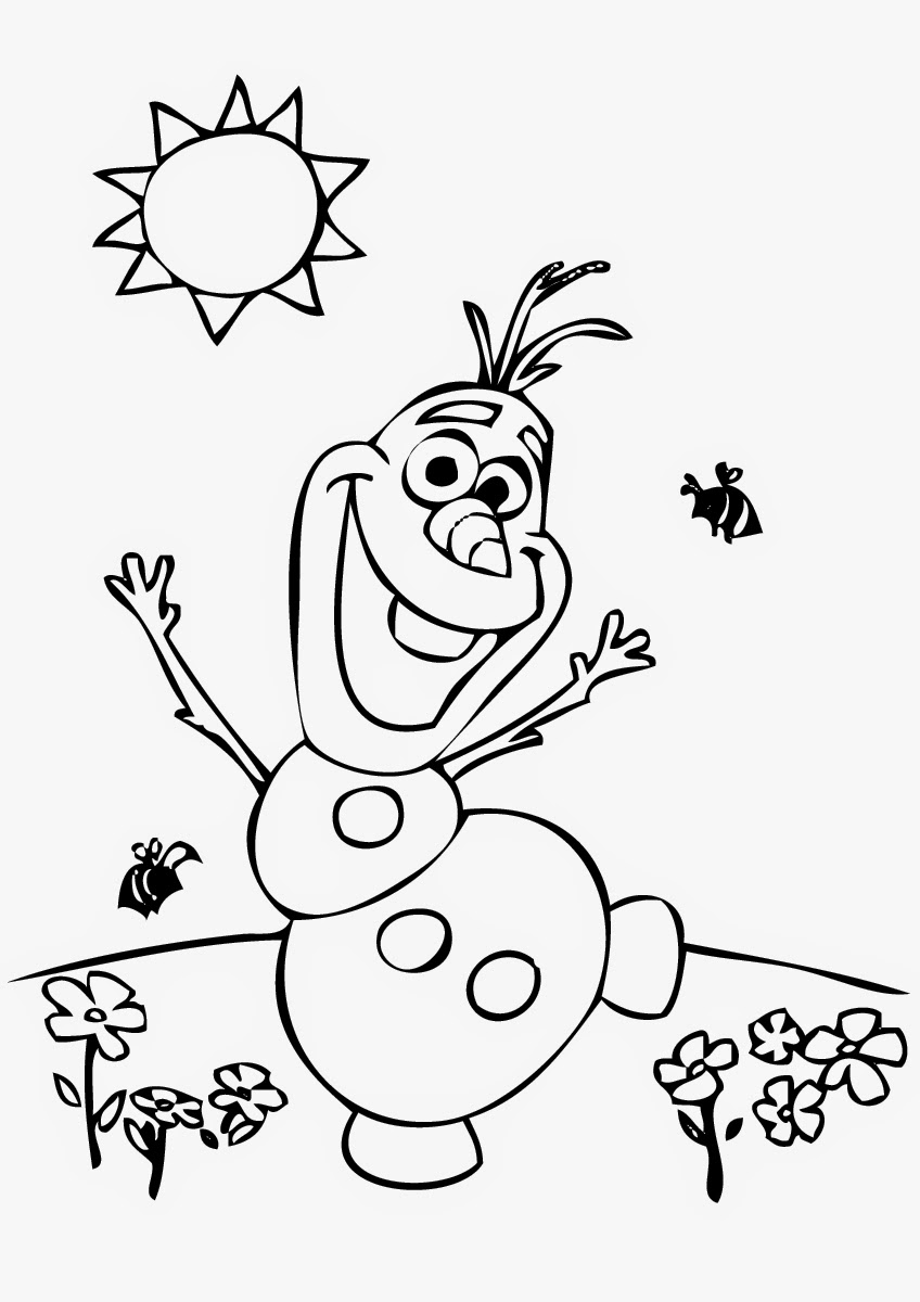 olaf frozen coloring pages summer - photo #5