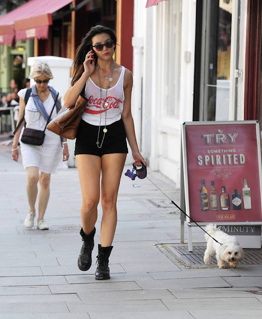 Daisy Lowe Booty in Shorts, Walking her Dog in London