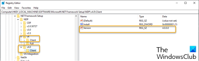 Windows 10-2에 설치된 .NET Framework 버전 확인