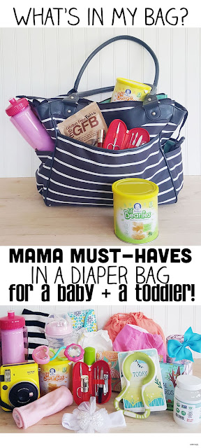 What's in My Bag? - Mama Must-Haves in a Diaper Bag for a baby & a toddler! #GerberWinWin