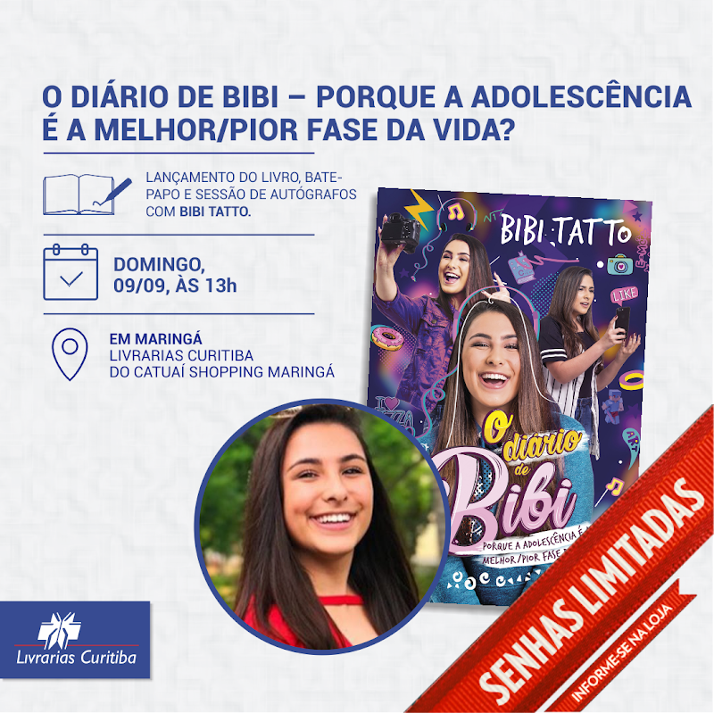 Bibi Tatto lança livro e participa de sessão de autógrafos em shopping em Maringá Bibi Tatto lança livro e participa de sessão de autógrafos em shopping em Maringá