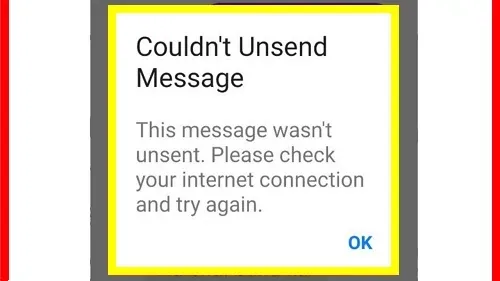 How To Fix Couldn't Unsend Message This Message Wasn't Unsent & Internet Connection Problem Solved in Facebook Messenger
