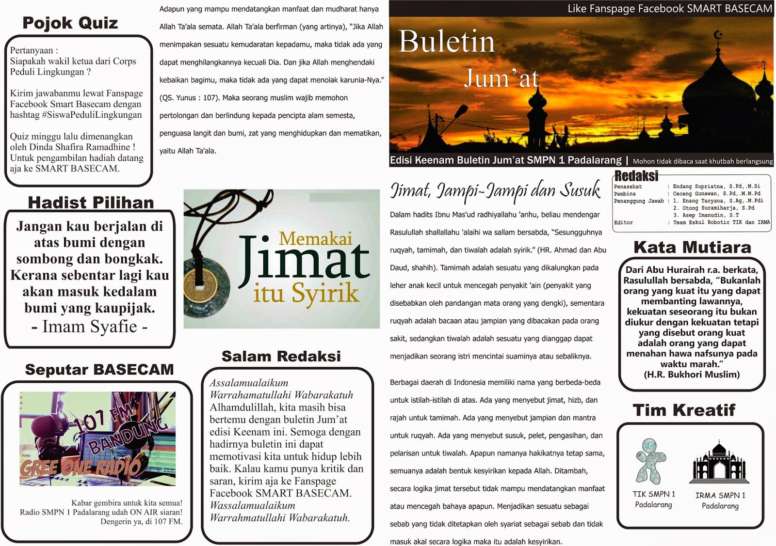 Buletin Jum'at Edisi 6 SMART BASECAM