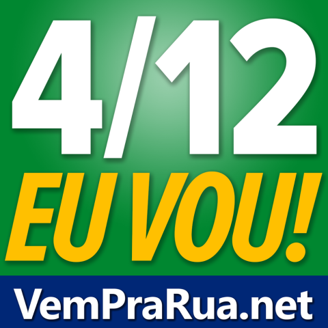 foto perfil eu vou para 4-12 protesto, imagem verde