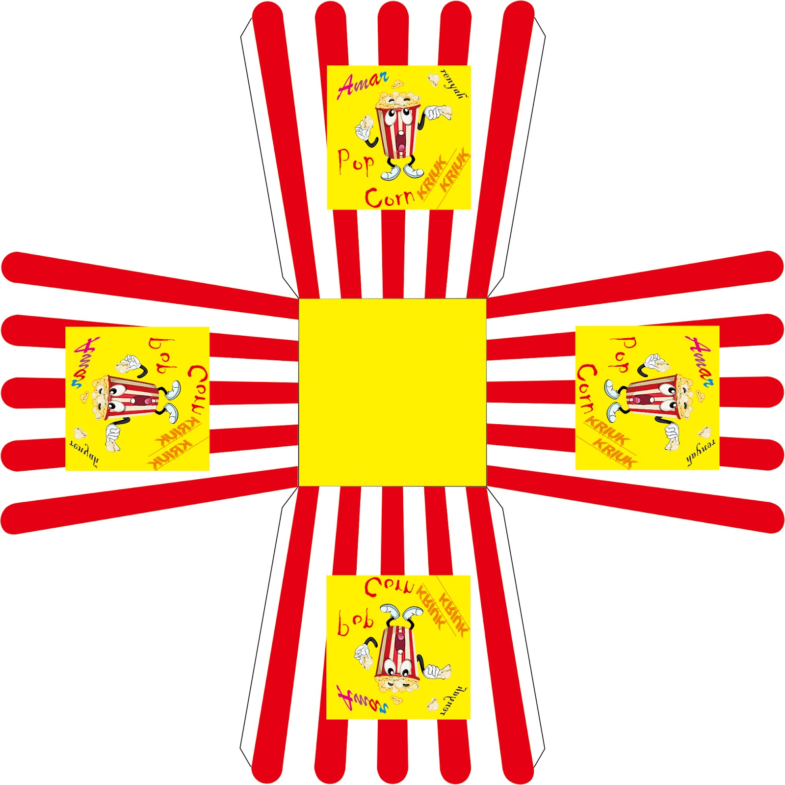 Cuma Tugas Sekolah Membuat Mockup Popcorn Di Corel Draw