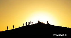 Sunrise over Namtso Lake, Tibet