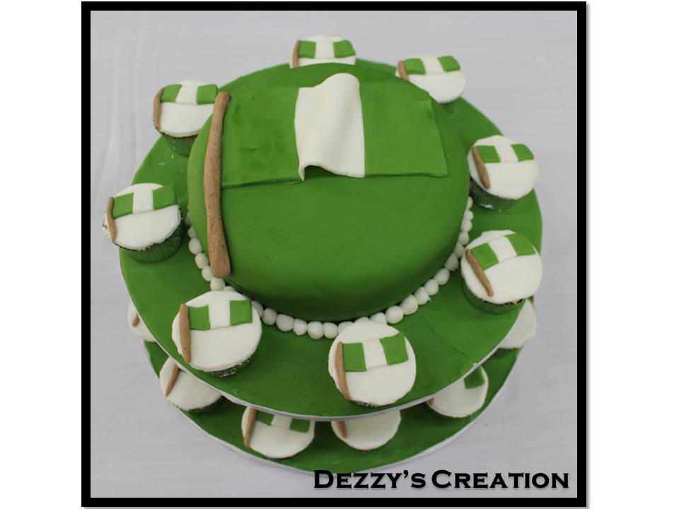 Dezzy's Creation NIGERIA FLAG CAKE, CUPCAKES & PULL APART CUPCAKE