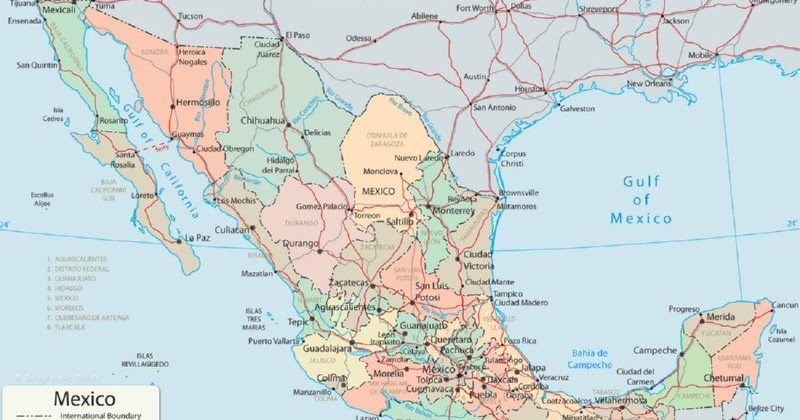 map of usa and cancun mexico  map of interstate