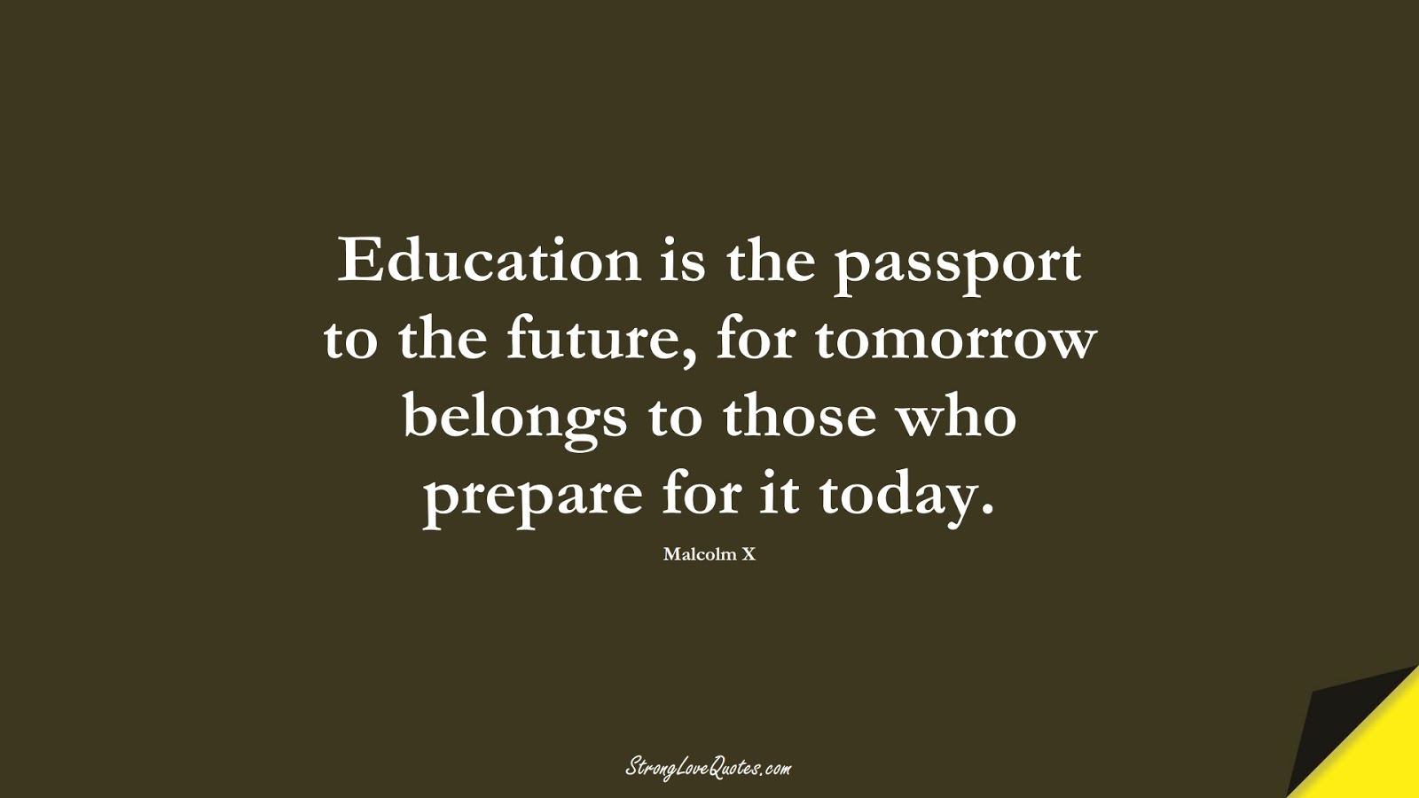 Education is the passport to the future, for tomorrow belongs to those who prepare for it today. (Malcolm X);  #LearningQuotes