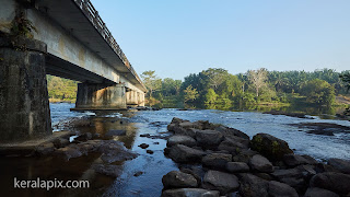 View of Chalakudi river from under Vettilappara bridge