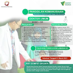 Loker Dokter Rs Rumah Sehat Terpadu Dompet Dhuafa Bogor