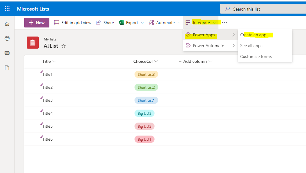 Johny's Microsoft Tips Power Apps Searching and Sorting on Gallery