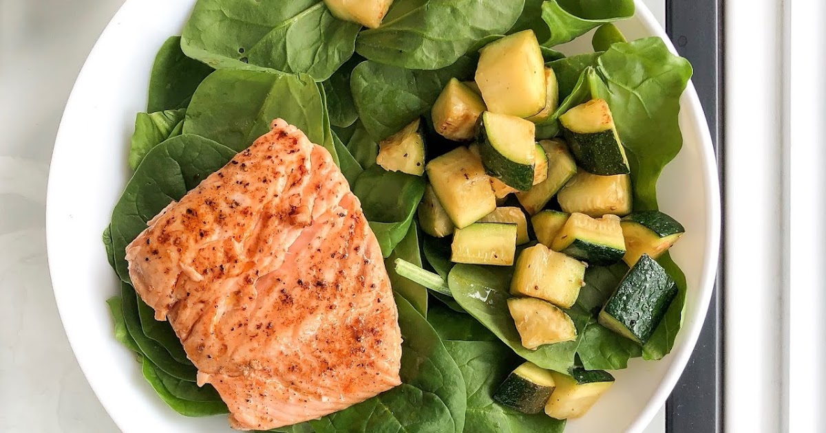 The Only Keto Salad You Need Salmon Zucchini Spinach Salad Sincerely