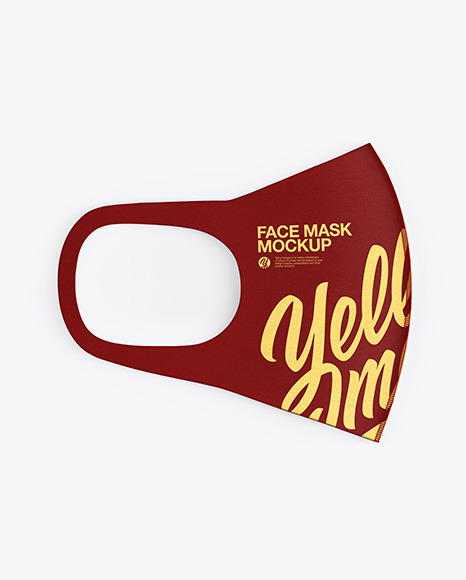 Download Free Folded Face Mask Mockup PSD Mockup Template