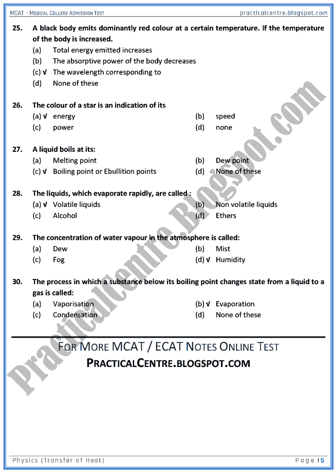 mcat-physics-transfer-of-heat-mcqs-for-medical-college-admission-test