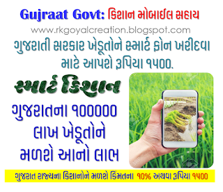 Government of Gujarat: Government announces Rs. 1500 assistance scheme for farmers of Gujarat to buy smartphones, Smart farmers