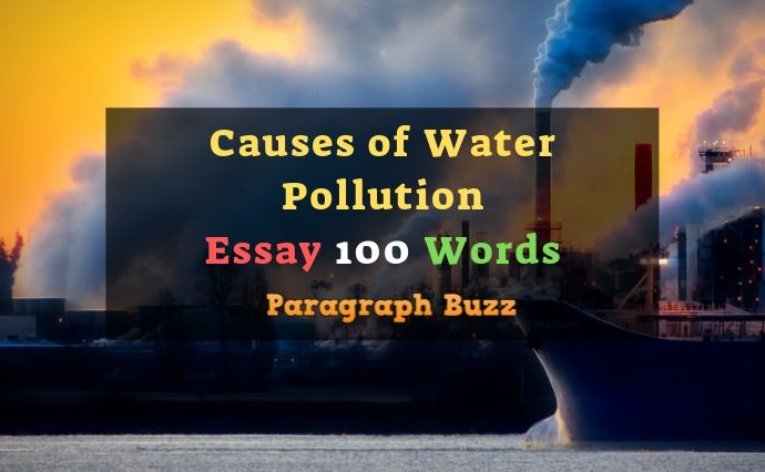 water pollution essay 100 words