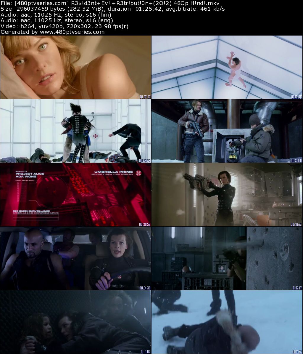 Resident Evil Retribution (2012) 300MB Full Hindi Dual Audio Movie Download 480p Bluray Free Watch Online Full Movie Download Worldfree4u 9xmovies