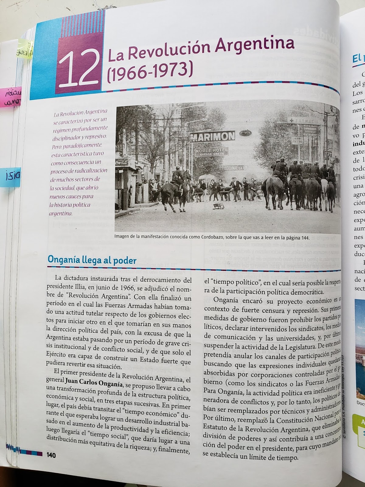 PROFESORA CÓRDOVA (HISTORIA DE 5to AÑO) LA REVOLUCIÓN ARGENTINA 1966