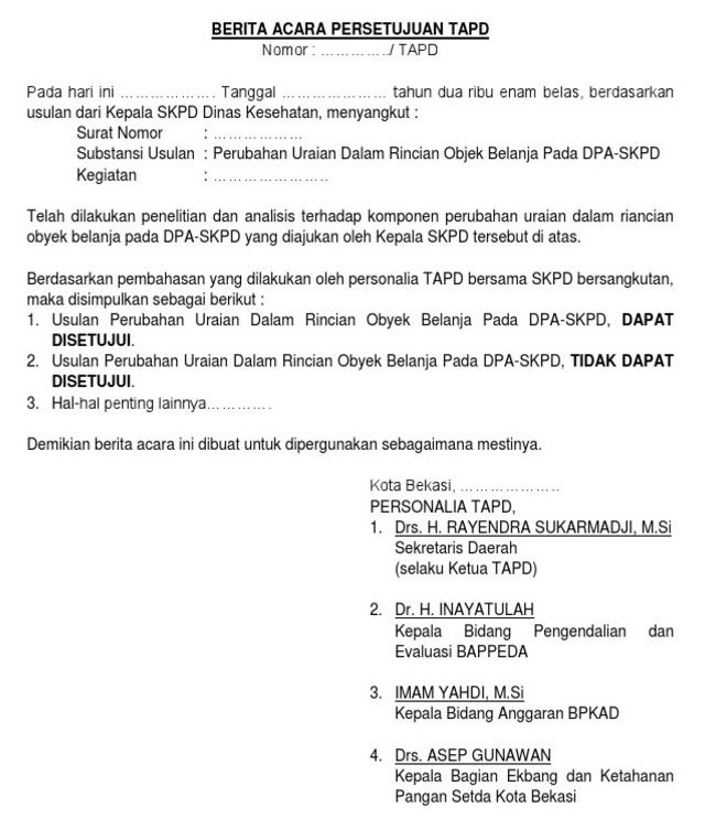 13 Contoh Berita Acara Versi Lengkap Dan Cara Membuatnya Pengadaan Eprocurement