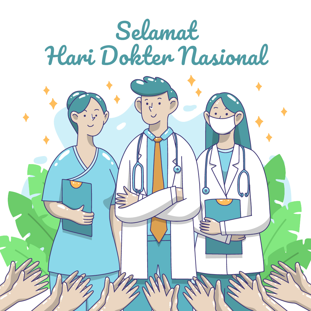 Poster Gambar Ucapan Selamat Hari Dokter Nasional - 22 Oktober