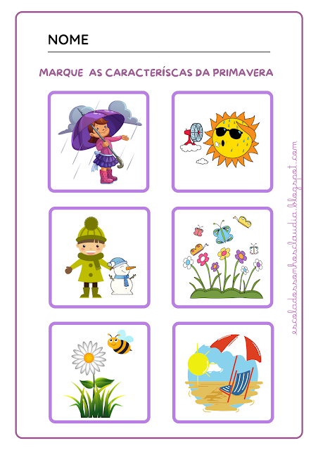 Atividades e plano de aula primavera para a educação infantil