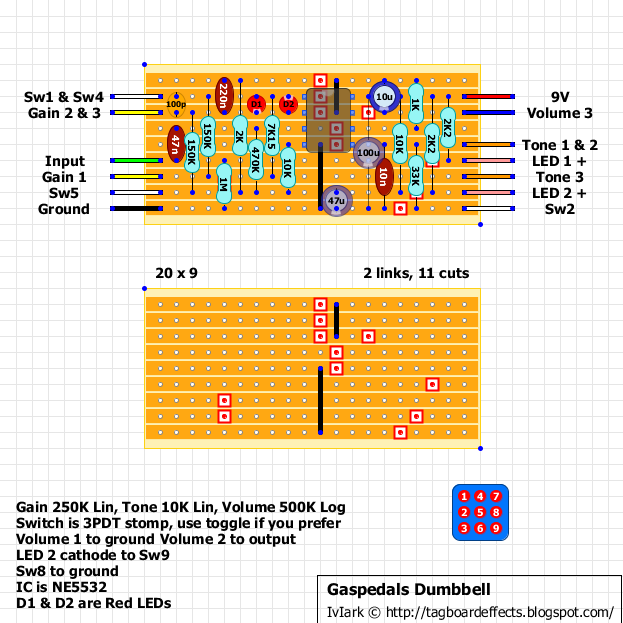 Guitar FX Layouts: Gaspedals Dumbbell