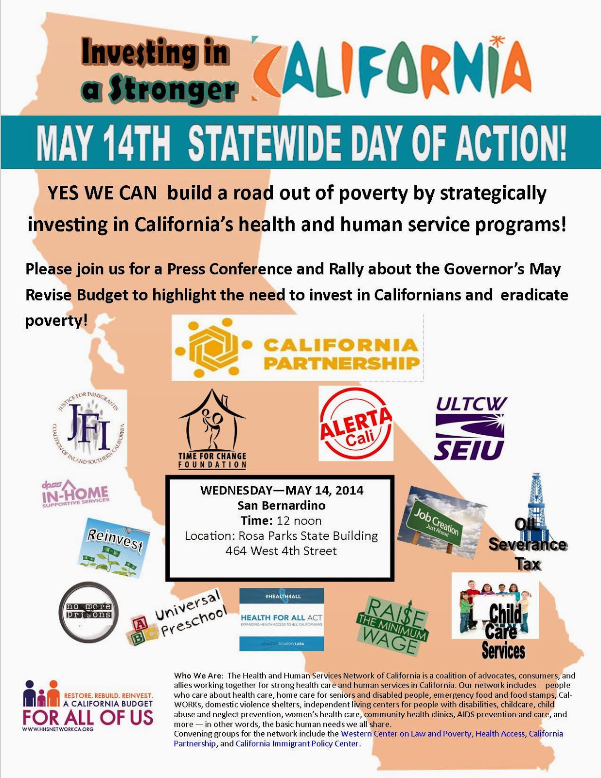 Take Action California MAY 14TH STATEWIDE DAY OF ACTION