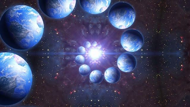 A representation of the different parallel "worlds" that might exist in other pockets of the multiverse.